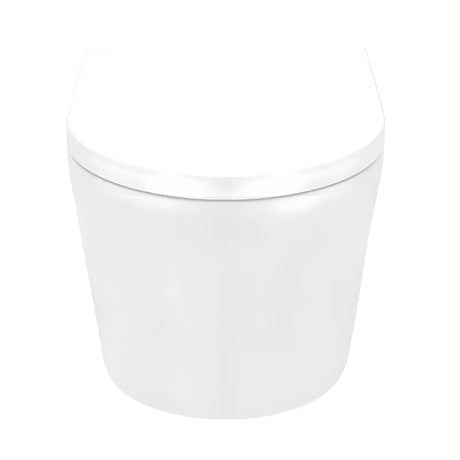 Miska WC Wisząca SAT Brevis w białym kolorze z deską soft Close i z ukrytym mocowaniem.