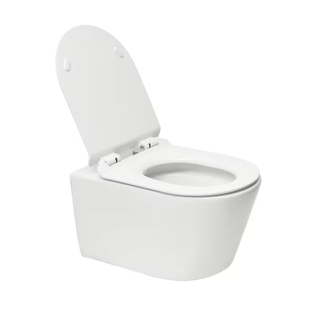 Biała miska WC wisząca SAT Brevis z ukrytym mocowaniem i deską z soft Close