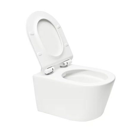 Biała miska WC wisząca SAT Brevis z ukrytym mocowaniem i deską z soft Close