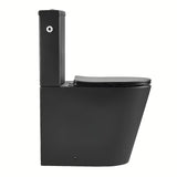 Wolnostojący  KOMPAKT wc SAT Brevis w kolorze czarny mat z miską bezkołnierzową i deską soft Close.