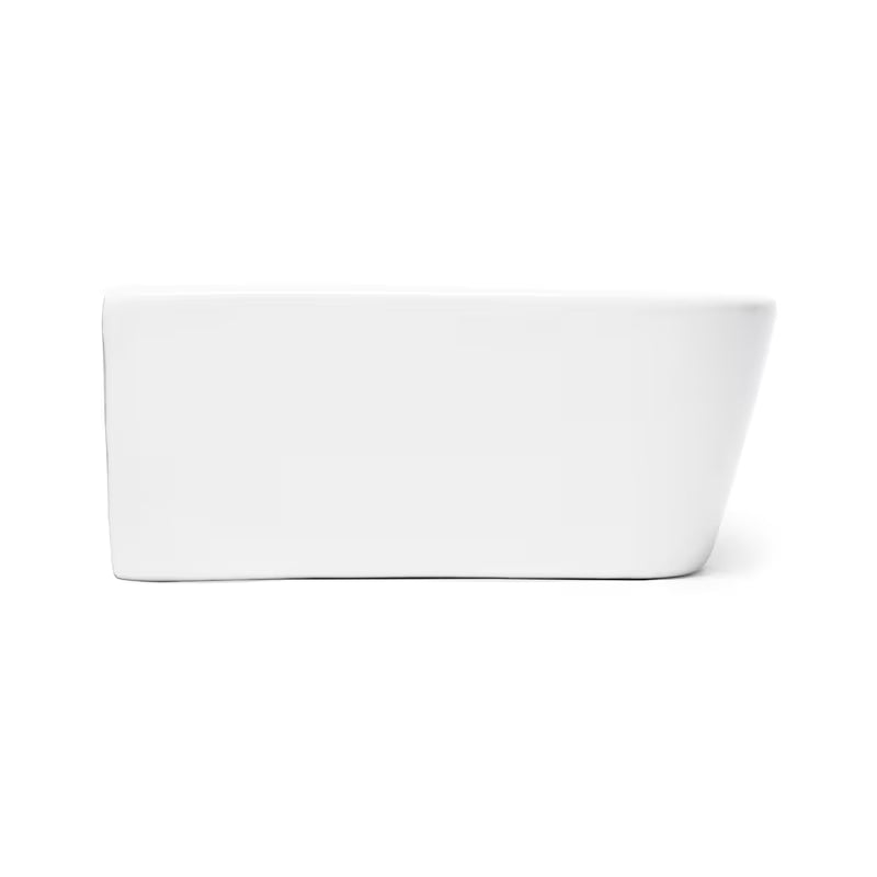 Białe ceramiczne mała umywalka SAT Brevis 43x30 cm bez przelewu z otworem pro na baterię