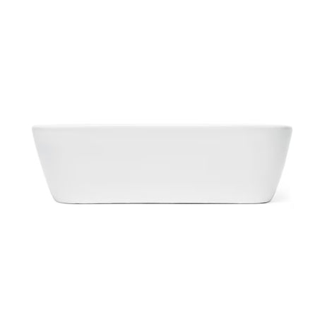 Białe ceramiczne mała umywalka SAT Brevis 43x30 cm bez przelewu z otworem pro na baterię