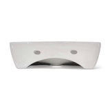 Białe ceramiczne mała umywalka SAT Brevis 43x30 cm bez przelewu z otworem pro na baterię