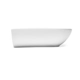 Biała wiszące ceramiczna umywalka SAT Brevis 50x38,5 cm bez przelewu z otworem pro na baterię.