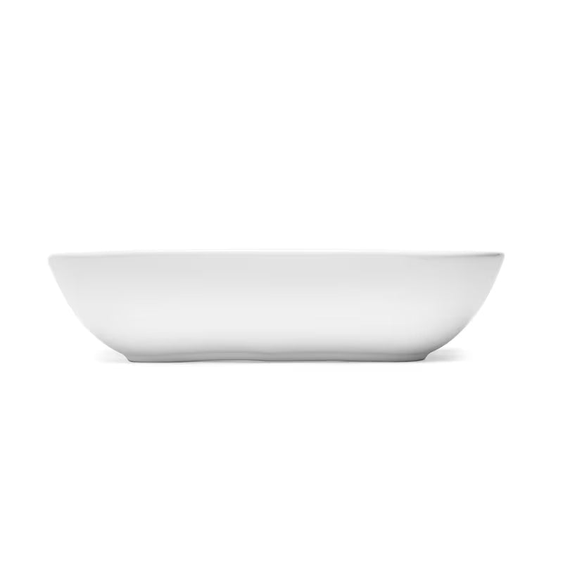 Biała wiszące ceramiczna umywalka SAT Brevis 50x38,5 cm bez przelewu z otworem pro na baterię.