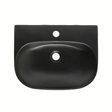 SAT Brevis wiszące ceramiczna umywalka 50 x 38,5 cm w kolorze czarny mat
