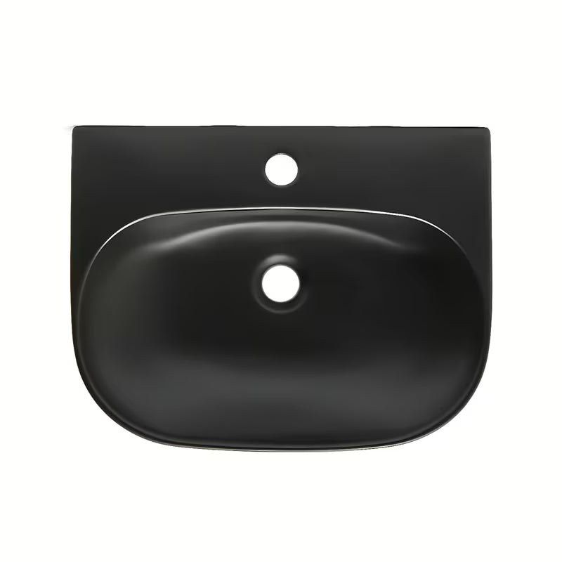 SAT Brevis wiszące ceramiczna umywalka 50 x 38,5 cm w kolorze czarny mat