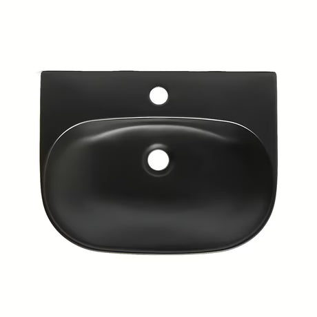 SAT Brevis wiszące ceramiczna umywalka 50 x 38,5 cm w kolorze czarny mat