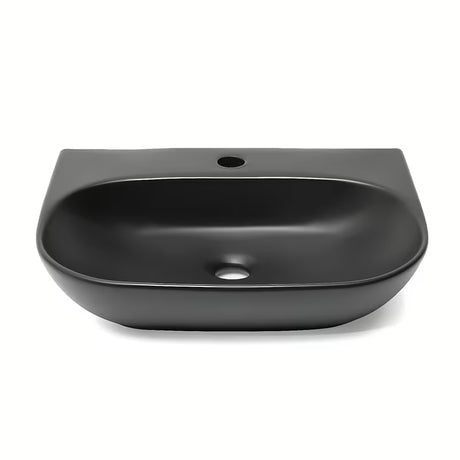 SAT Brevis wiszące ceramiczna umywalka 50 x 38,5 cm w kolorze czarny mat