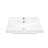 Biała wiszące umywalka ceramiczna SAT Brevis 50,5x40 cm z przelewem i otworem pro na baterię pośrodku