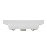 Biała wiszące umywalka ceramiczna SAT Brevis 50,5x40 cm z przelewem i otworem pro na baterię pośrodku