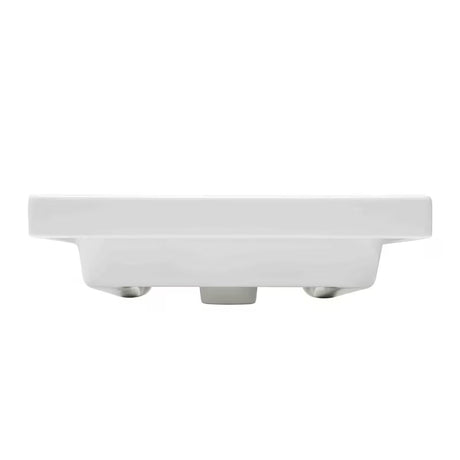 Biała wiszące umywalka ceramiczna SAT Brevis 50,5x40 cm z przelewem i otworem pro na baterię pośrodku