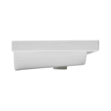 Biała wiszące umywalka ceramiczna SAT Brevis 50,5x40 cm z przelewem i otworem pro na baterię pośrodku