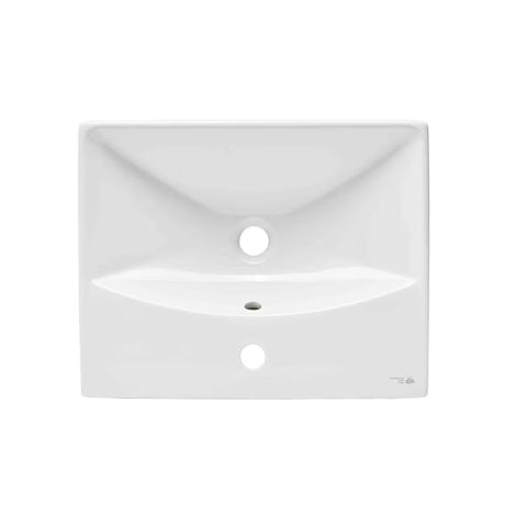 Biała wiszące umywalka ceramiczna SAT Brevis 50,5x40 cm z przelewem i otworem pro na baterię pośrodku