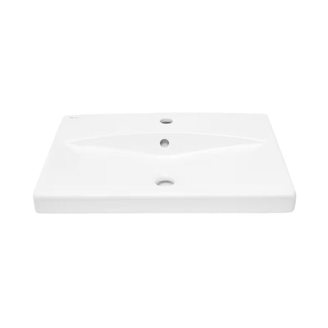 Biała wiszące umywalka ceramiczna SAT Brevis 60x45 cm z przelewem i otworem pro na baterię