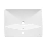 Biała wiszące umywalka ceramiczna SAT Brevis 60x45 cm z przelewem i otworem pro na baterię