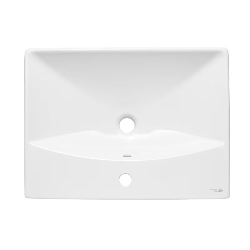 Biała wiszące umywalka ceramiczna SAT Brevis 60x45 cm z przelewem i otworem pro na baterię