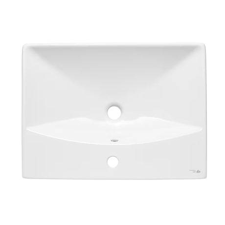 Biała wiszące umywalka ceramiczna SAT Brevis 60x45 cm z przelewem i otworem pro na baterię
