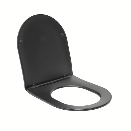 Czarne DESKA sedesowa SAT Brevis z soft Close i EasyLock pro łatwe zdejmowanie