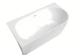 Wolnostojący  wanna akrylowa SAT Brevis w wersji lewej o wymiarach 159x84 cm z błyszczącą powierzchnią.