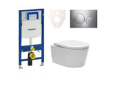 Zestaw WC podtynkowy SAT Brevis z systemem instalacyjnym i spłuczką Geberit Duofix pro do montażu podtynkowego