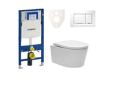 Zestaw WC podtynkowy SAT Brevis ze spłuczką Geberit Duofix pro do nowoczesnej łazienki i łatwego utrzymania w czystości.