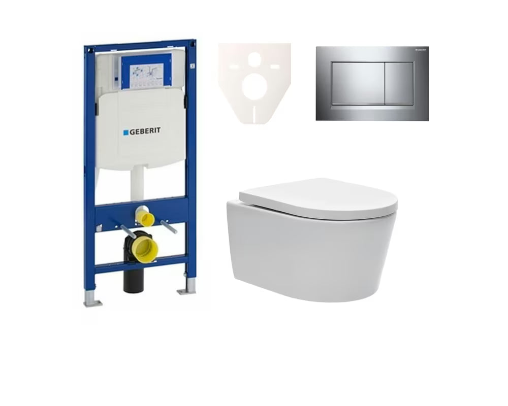 Zestaw WC podtynkowy SAT Brevis ze zbiornikiem Geberit Duofix pro do montażu w ściance instalacyjnej lub zabudowie z płyt g-k.