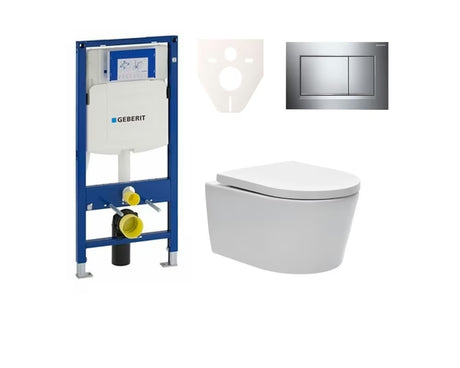 Zestaw WC podtynkowy SAT Brevis ze zbiornikiem Geberit Duofix pro do montażu w ściance instalacyjnej lub zabudowie z płyt g-k.