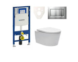 Zestaw WC podtynkowy SAT Brevis z modułem Geberit Duofix, miską Rimless i deską z soft Close