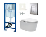 Zestaw WC podtynkowy SAT Brevis ze stelażem podtynkowym Grohe Rapid SL i deską sedesową z soft Close i EasyLock
