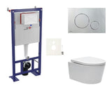Zestaw WC podtynkowy SAT Brevis ze stelażem podtynkowym, cichą spłuczką i deską sedesową z soft Close i EasyLock.