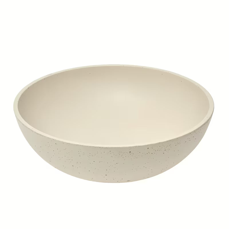 Piaskowa betonowa umywalka nablatowa  SAT Cemento 42x42 cm z cienkimi ściankami