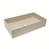 Piaskowa betonowa umywalka nablatowa  SAT Cemento 64x37 cm z cienkimi ściankami