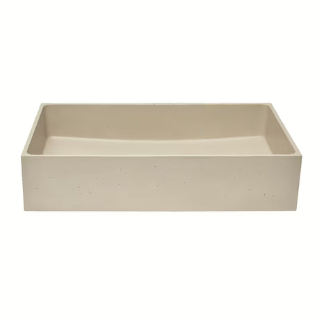 Piaskowa betonowa umywalka nablatowa  SAT Cemento 64x37 cm z cienkimi ściankami