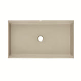 Piaskowa betonowa umywalka nablatowa  SAT Cemento 64x37 cm z cienkimi ściankami