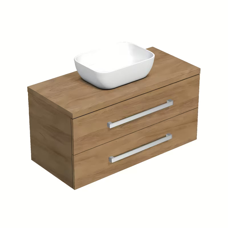 Wisząca szafka łazienkowa SAT Cube Way z płytą maskującą w dekorze dąb hickory