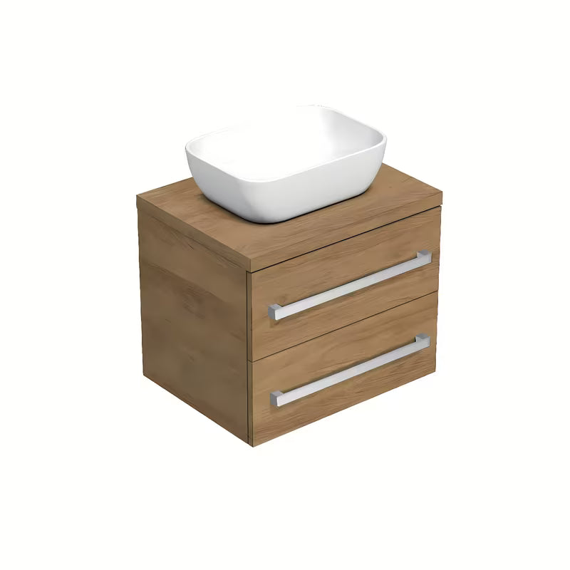 Wisząca szafka łazienkowa SAT Cube Way z płytą maskującą w dekorze dąb hickory