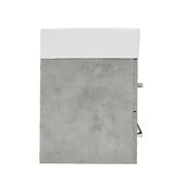 Wisząca szafka łazienkowa z umywalką ceramiczną SAT Cube Way 60x46 cm w dekorze beton