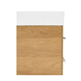 Wisząca szafka łazienkowa SAT Cube Way z umywalką ceramiczną w dekorze dąb hickory 60x46x53 cm