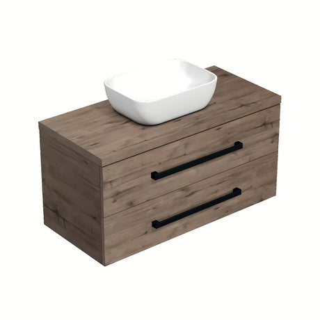 Wisząca szafka łazienkowa SAT Cube Way z płytą maskującą w dekorze dąb wellington 100x46x47,5 cm