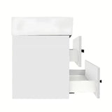 Wisząca szafka łazienkowa z umywalką ceramiczną SAT Cube Way w białym połysku 60x53x46 cm