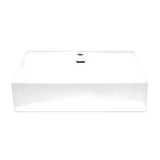 Biała ceramiczna umywalka wisząca SAT Cube Way 60x42 cm z otworem pro na baterię pośrodku