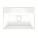 Biała ceramiczna umywalka wisząca SAT Cube Way 60x42 cm z otworem pro na baterię pośrodku