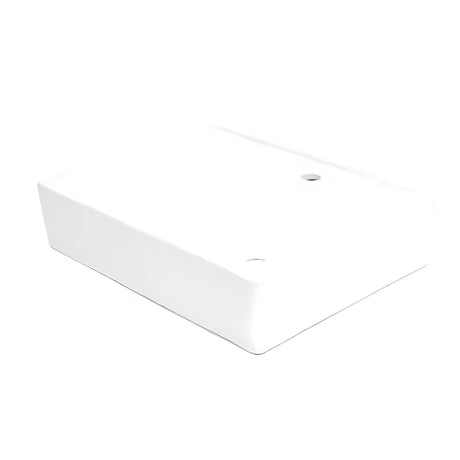 Biała ceramiczna umywalka wisząca SAT Cube Way 60x46 cm z półką po lewej stronie