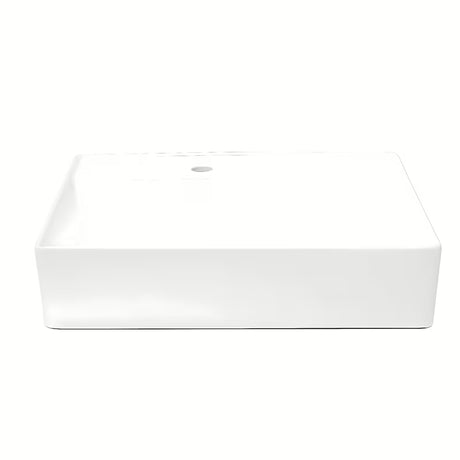 Biała ceramiczna umywalka wisząca SAT Cube Way 60x46 cm o asymetrycznym designie i z półką po prawej stronie.