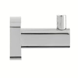 Chromowany łazienkowy haczyk SAT Cube Way o zaokrąglonym designie pro do wieszania ręczników i szlafroków.