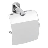 Chromowany ścienny uchwyt na papier toaletowy SAT Cube Way o zaokrąglonym designie