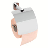 Chromowany ścienny uchwyt na papier toaletowy SAT Cube Way o zaokrąglonym designie