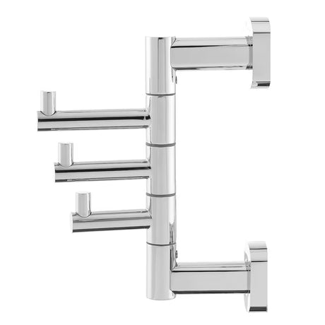 Wielofunkcyjny wieszak z 3 haczykami SAT Spirit/Cube Way w wykończeniu chrome pro do wieszania ręczników i szlafroków.