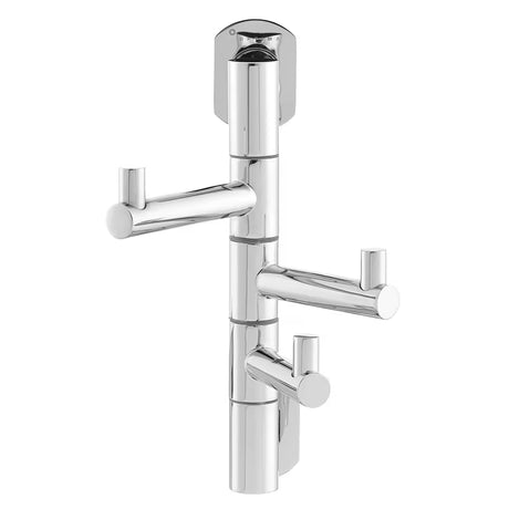 Wielofunkcyjny wieszak z 3 haczykami SAT Spirit/Cube Way w wykończeniu chrome pro do wieszania ręczników i szlafroków.